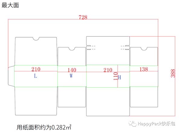 侧封箱展开图图片